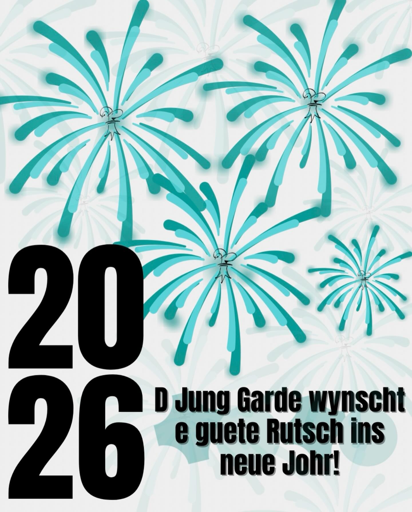 Vo Härze wynsche mir euch e guete Rutsch! 🩵🤍🩵🤍

#junggardebasel #junggarde #guggemuusig #basel #fasnacht